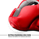 DXM Sports Open Face Boxing Headgear PU Leather Boxing Head Guard for MMA Training Sparring Kickboxing - Red 20 image
