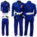 DXM SPORTS Kids Brazilian Jiu Jitsu Gi Shoyoroll Style BJJ Training Suit for Boys & Girls - Blue