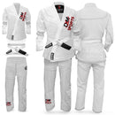 DXM SPORTS Kids Brazilian Jiu Jitsu Gi Shoyoroll Style BJJ Training Suit for Boys & Girls - White 12 image