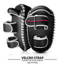 DXM Sports Muay Thai Pads PU Leather Curved Kickboxing Training Strike Shield Pink/Black  8 image