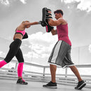 DXM Sports Muay Thai Pads PU Leather Curved Kickboxing Training Strike Shield Pink/Black  10 image