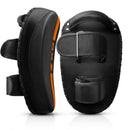 DXM Sports Muay Thai Pads PU Leather Curved Kickboxing Training Strike Shield Orange/Black  1 image