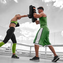 DXM Sports Muay Thai Pads PU Leather Curved Kickboxing Training Strike Shield Green/Black 9 image