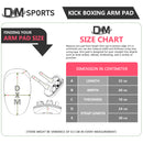 DXM Sports Muay Thai Kickboxing Arm Pads Size Guide 11 image