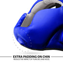 DXM Sports Open Face Boxing Headgear PU Leather Boxing Head Guard for MMA Training Sparring Kickboxing - Blue 14 image