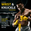 DXM Sports Boxing Hand Wraps Tape Semi Elastic Wrist Protection Bandage Adult 4.5 Meter (450cm) - Yellow 41 image