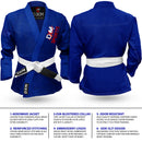DXM SPORTS Kids Brazilian Jiu Jitsu Gi Shoyoroll Style BJJ Training Suit for Boys & Girls - Blue 8 image