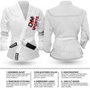 DXM SPORTS Kids Brazilian Jiu Jitsu Gi Shoyoroll Style BJJ Training Suit for Boys & Girls - White 14 image