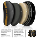 DXM Sports Muay Thai Pads PU Leather Curved Kickboxing Training Strike Shield Gold/Black  4 image