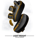 DXM Sports Muay Thai Pads PU Leather Curved Kickboxing Training Strike Shield Gold/Black  6 image