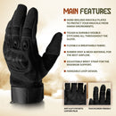 DXM SPORTS Touch Screen Compatible Tactical Motorcycle Gloves Black 3 image