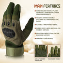 DXM SPORTS Touch Screen Compatible Tactical Motorcycle Gloves Green 12 image