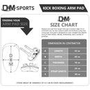 DXM Sports Muay Thai Kickboxing Arm Pads Size Guide 11 image