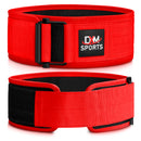 DXM SPORTS Weight Lifting Belt 4" Wide Weight Training Powerlifting Workout Gym Belts - Red 50 image