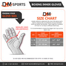 DXM Sports Boxing Inner Gloves Size Chart 8 image