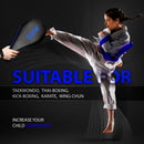 DXM Taekwondo Racket Pad Single Target Mitt Karate Kick Strike Floppy Paddle/Clapper - Black & Blue 9 image
