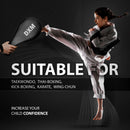 DXM Taekwondo Racket Pad Single Target Mitt Karate Kick Strike Floppy Paddle/Clapper - Black & White 9 image