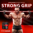 DXM SPORTS Men's Weight Lifting Leather Gloves with Wrist Wrap Support - Red 19 image