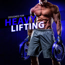 DXM SPORTS Men Weight Lifting Workout Gloves Half Finger Anti-Slip Leather Gloves for Gym, Exercise, Fitness, Cycling, Training, Outdoor Sports - Blue 2 image