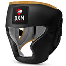 DXM Sports Full-Face Boxing Headgear Black/Golden Premium Sparring Protection 1 image