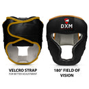 DXM Sports Full-Face Boxing Headgear Black/Golden Premium Sparring Protection 3 image