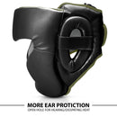 DXM Sports Full-Face Boxing Headgear Black/Green Premium Sparring Protection 13 image