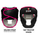 DXM Sports Full-Face Boxing Headgear Black/Pink Premium Sparring Protection 20 image