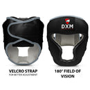 DXM Sports Full-Face Boxing Headgear Black/Silver Premium Sparring Protection 38 image