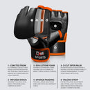 DXM Sports Half Finger Open Palm MMA Grappling Gloves - Orange 38 image