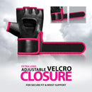 DXM Sports Half Finger Open Palm MMA Grappling Gloves - Pink 46 image