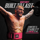 DXM SPORTS Weight Lifting Belt 4" Wide Weight Training Powerlifting Workout Gym Belts - Pink 40 image
