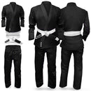 DXM SPORTS Brazilian Jiu Jitsu Uniform MMA Grappling Suit for Adult Unisex - Black 1 image