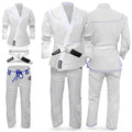 DXM SPORTS Brazilian Jiu Jitsu Uniform MMA Grappling Suit for Adult Unisex - White