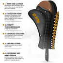 DXM Taekwondo Racket Pad Single Target Mitt Karate Kick Strike Floppy Paddle/Clapper - Black & Gold 3 image