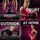 DXM Sports Workout Gloves for Women, Half Finger Padded Weight Lifting Training Fitness Gym Gloves - Pink 25 image