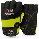 DXM Sports Workout Gloves for Women, Half Finger Padded Weight Lifting Training Fitness Gym Gloves - Yellow 26 image