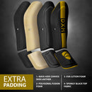DXM Sports Shin Instep Guard Gold/Black For MMA Martial Arts Kicking Sparring Training Gear, BJJ Karate Boxing Taekwondo 9 image