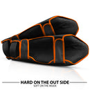 DXM Sports Shin Instep Guards Black/Orange For MMA Martial Arts Kicking Sparring Training Gear, BJJ Karate Boxing Taekwondo 8 image