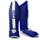 DXM Sports Shin Instep Guards Blue/White For MMA Martial Arts Kicking Sparring Training Gear, BJJ Karate Boxing Taekwondo 1 image