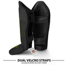 DXM Sports Shin Instep Guards Black/Green For MMA Martial Arts Kicking Sparring Training Gear, BJJ Karate Boxing Taekwondo 7 image