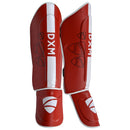 DXM Sports Shin Instep Guards Red/White For MMA Martial Arts Kicking Sparring Training Gear, BJJ Karate Boxing Taekwondo 5 image